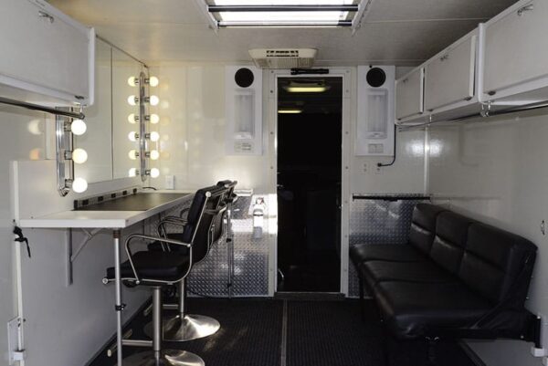 GigRig Production Motorhome Interior Makeup Area Film Production RV